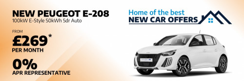 New Peugeot E-208 - £269 Per Month